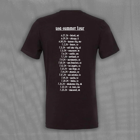 HEAVEN USA TOUR DATES unisex t-shirt (limited stock)