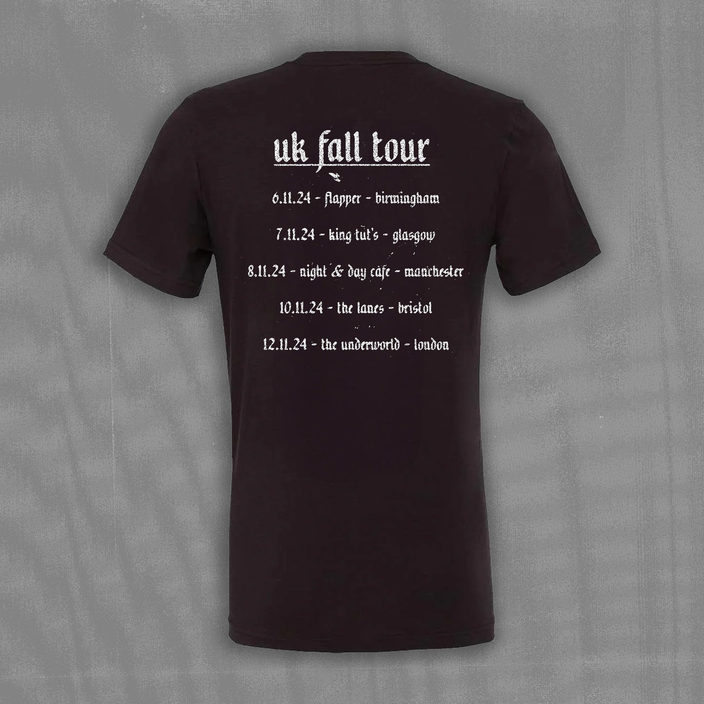 HEAVEN UK TOUR DATES unisex t-shirt (limited stock)